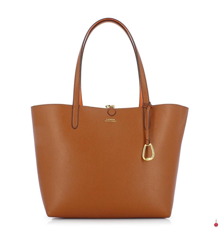 Sac Shopping Réversible & Pochette Reversible Tote M - Camel et Orange