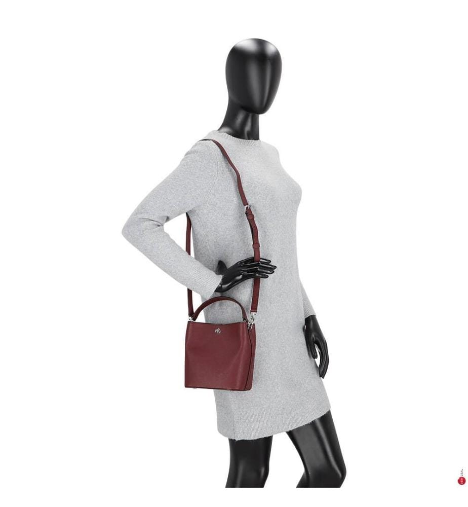 Borsa a secchiello piccola Reese - Dark & Garnet