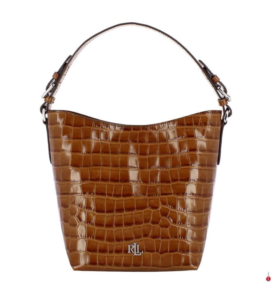 Witley mittelgrosse Eimertasche in Krokodiloptik - Tabak