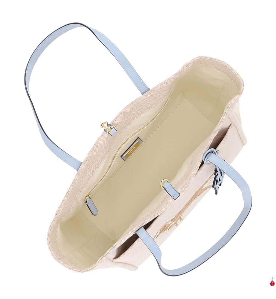 Borsa per cani - Beige e blu cielo