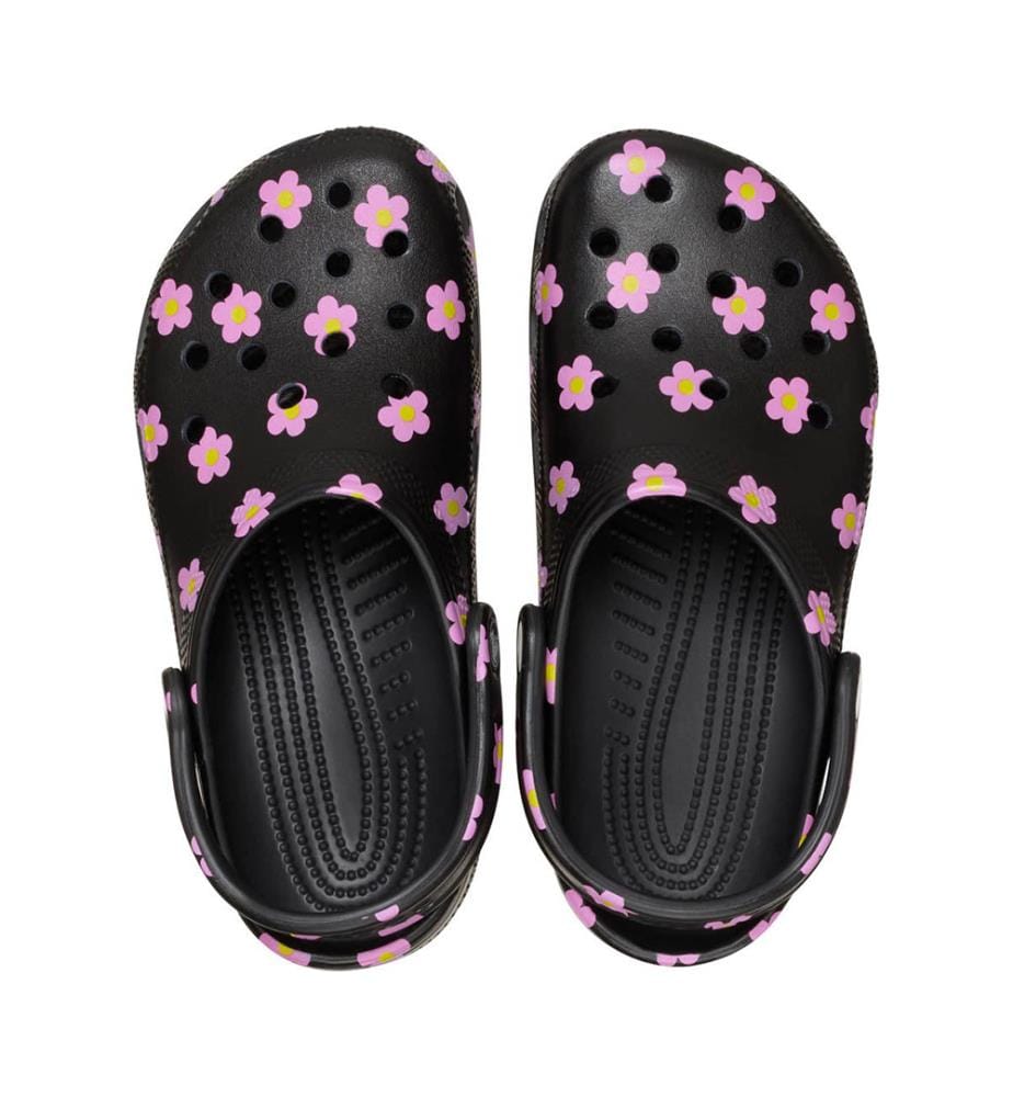 Sabot K's Classic Flower - Schwarz und Pink