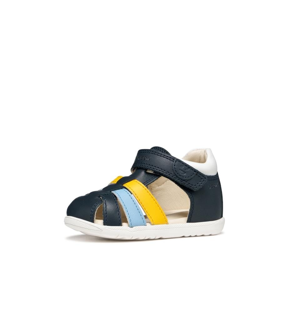 Sandali Macchia - Blu navy e giallo scuro