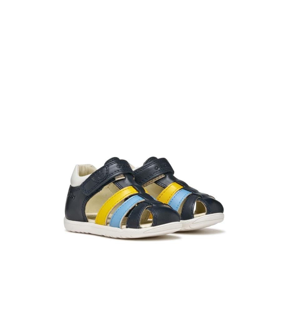 Sandali Macchia - Blu navy e giallo scuro