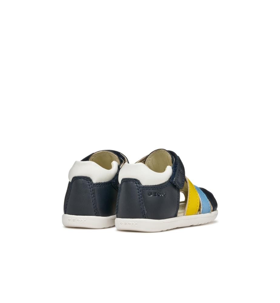 Sandali Macchia - Blu navy e giallo scuro