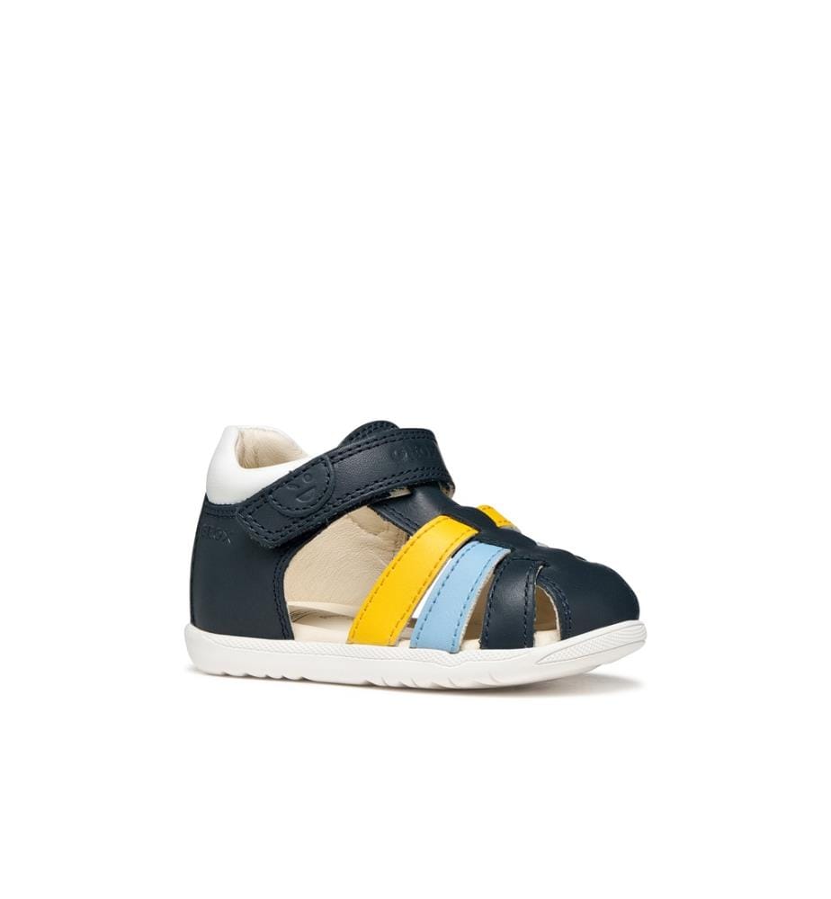 Sandali Macchia - Blu navy e giallo scuro