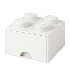 Aufbewahrungsstein 4 Blöcke mit 1 Schublade - 250 x 250 x 180 mm - Weiss