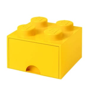 Storage Brick 4 Blocks with 1 Drawer - 250 x 250 x 180 mm - Yellow