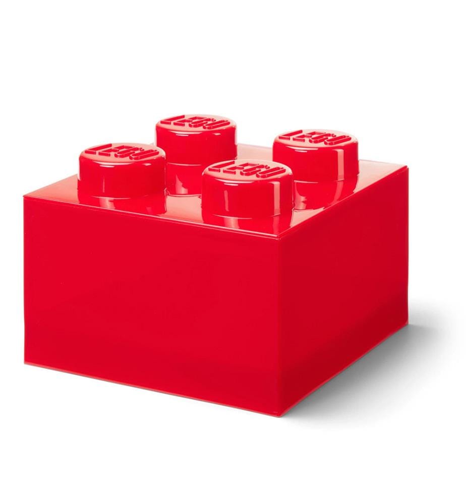 Mattone di contenimento a 4 montanti 250 x 250 x 180 mm - Rosso trasparente