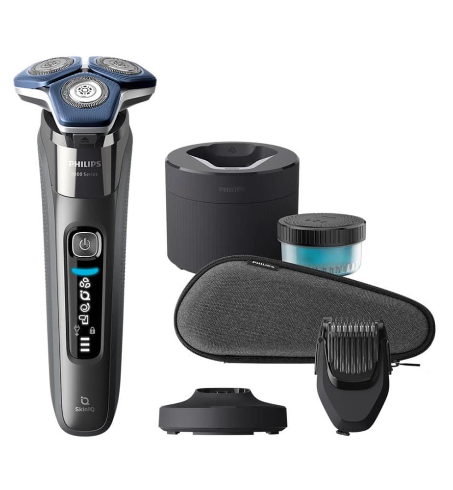 Shaver series 7000 Electric wet and dry shaver Black and blue S7887/58
