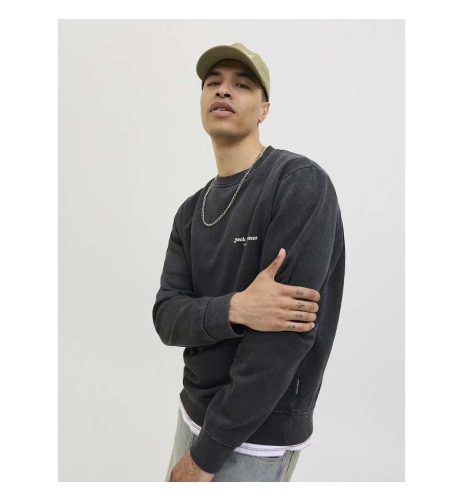 Sweat Crew Neck Print - Black