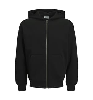 Sweat Hood Zip - Black