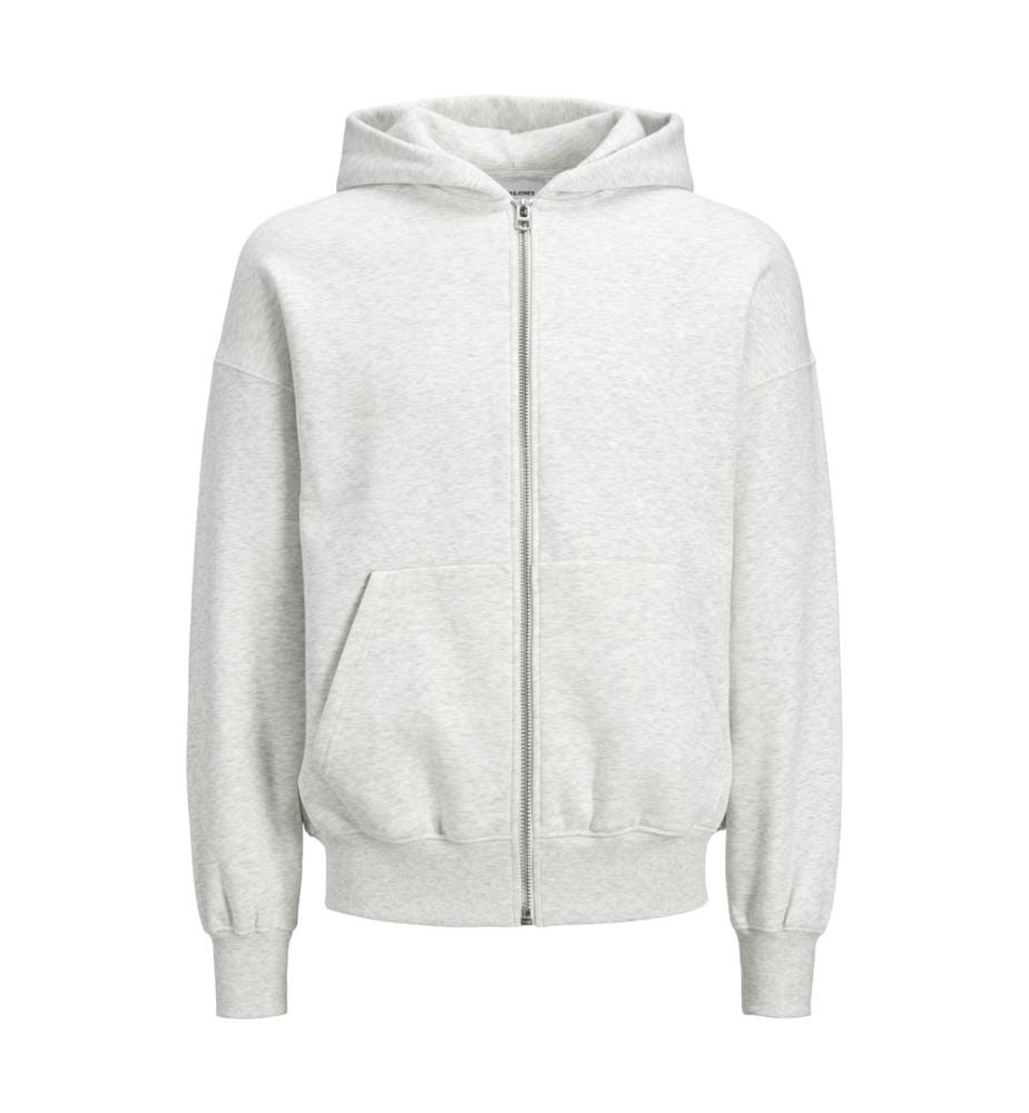 Sweat Hood Zip - White Melange