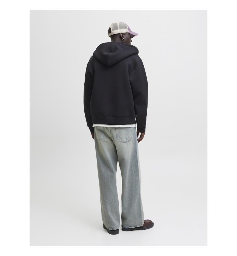 Sweat Hood Zip - Black