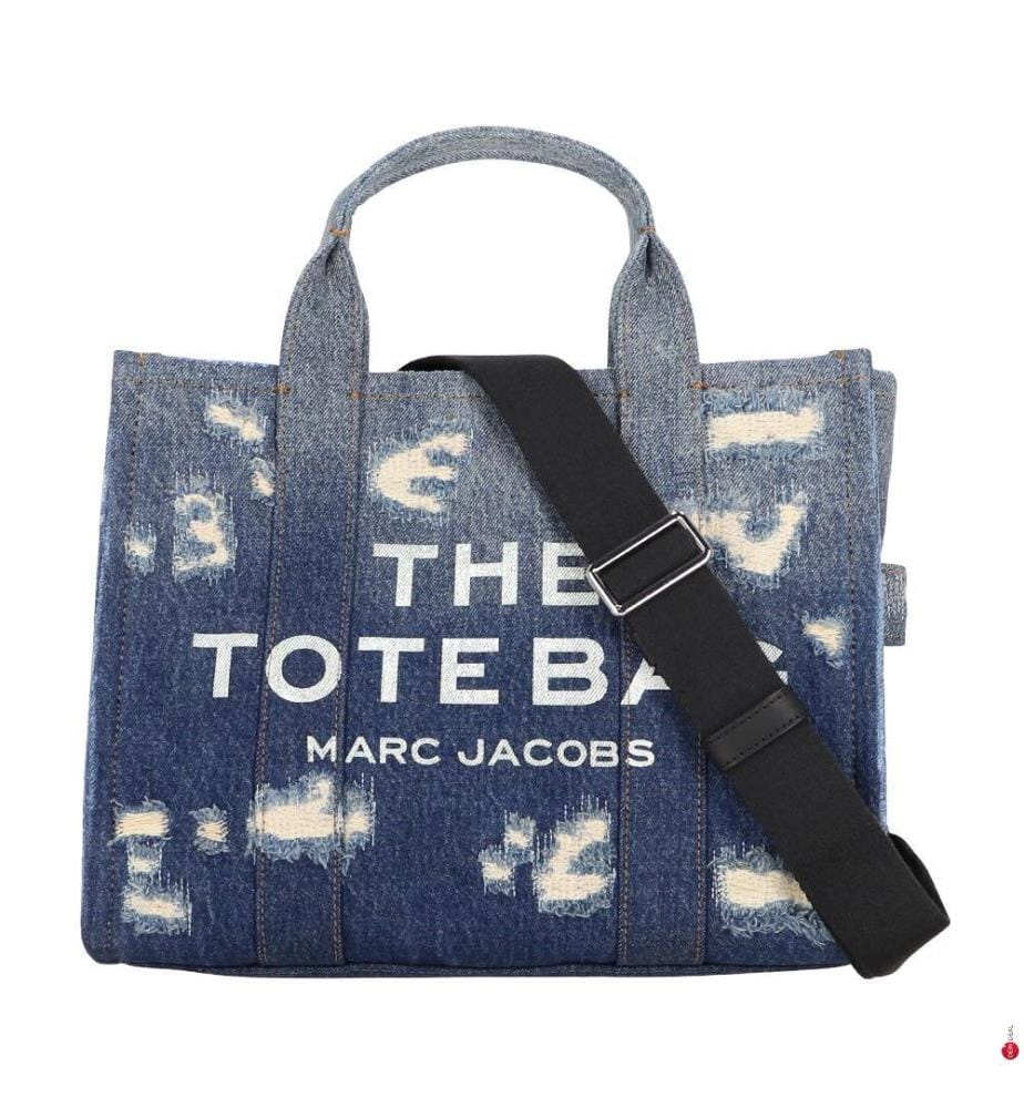 The Rip and Repair Denim Medium Tote Bag - Punk Indigo
