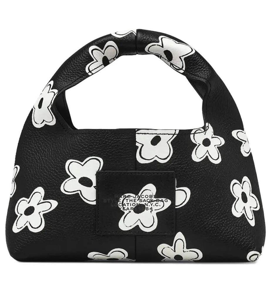 La borsa a sacco Mini Daisy - Bianco e nero