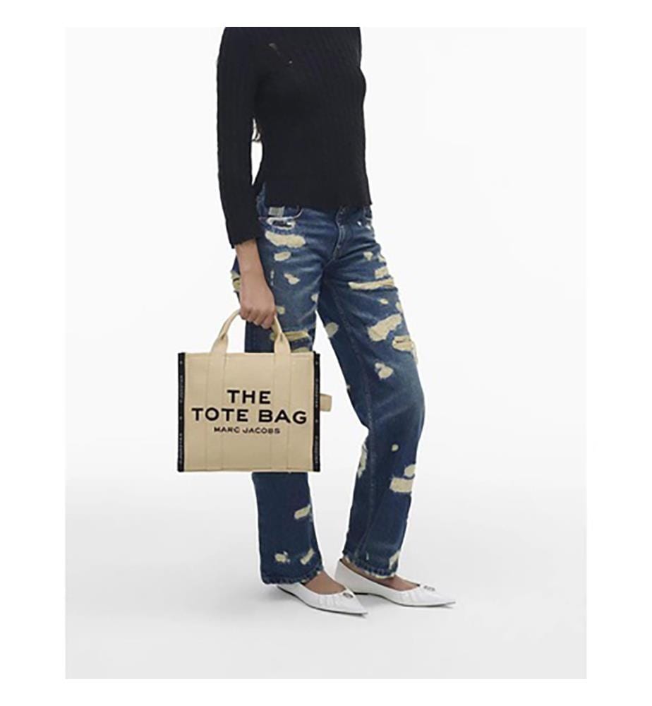 "The Jacquard Medium Tote Bag" Bag - Sable