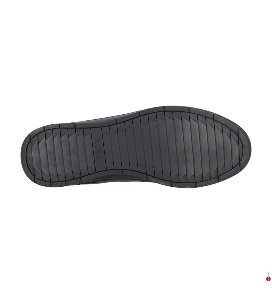 Baskets en matières mélangées avec contrefort contrastant - Noir