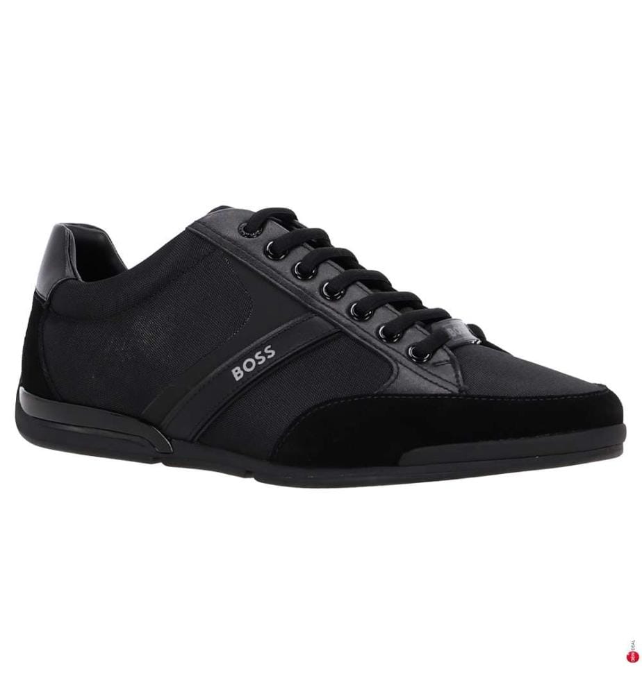 Sneaker aus Materialmix mit Kunstleder und Wildleder – Schwarz","detected_source_language":"FR