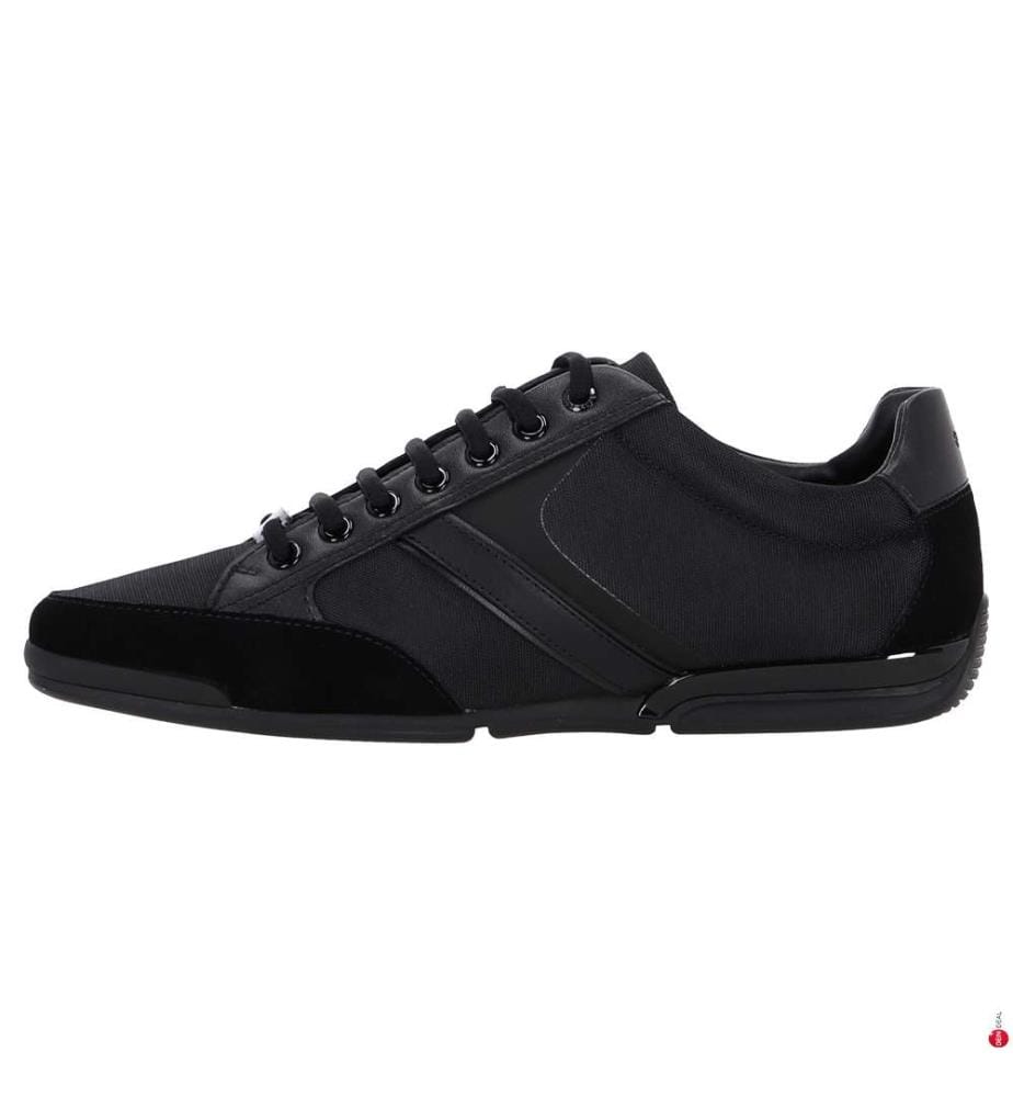 Sneaker aus Materialmix mit Kunstleder und Wildleder – Schwarz","detected_source_language":"FR