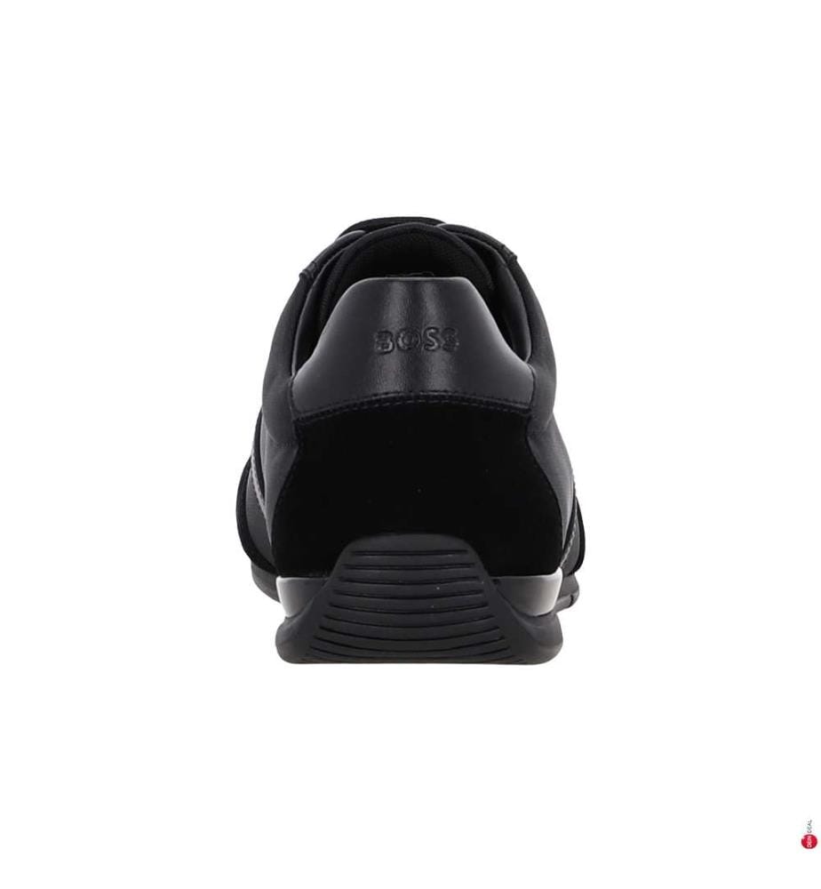 Sneaker aus Materialmix mit Kunstleder und Wildleder – Schwarz","detected_source_language":"FR