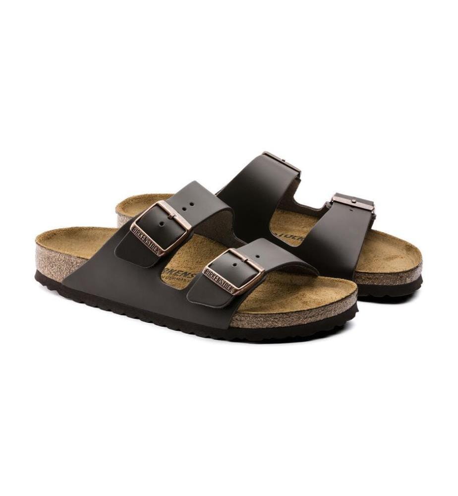 Sandales Arizona Cuir Naturel - Marron Foncé