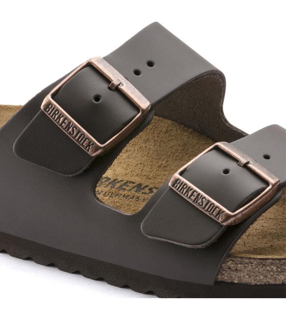 Sandales Arizona Cuir Naturel - Marron Foncé