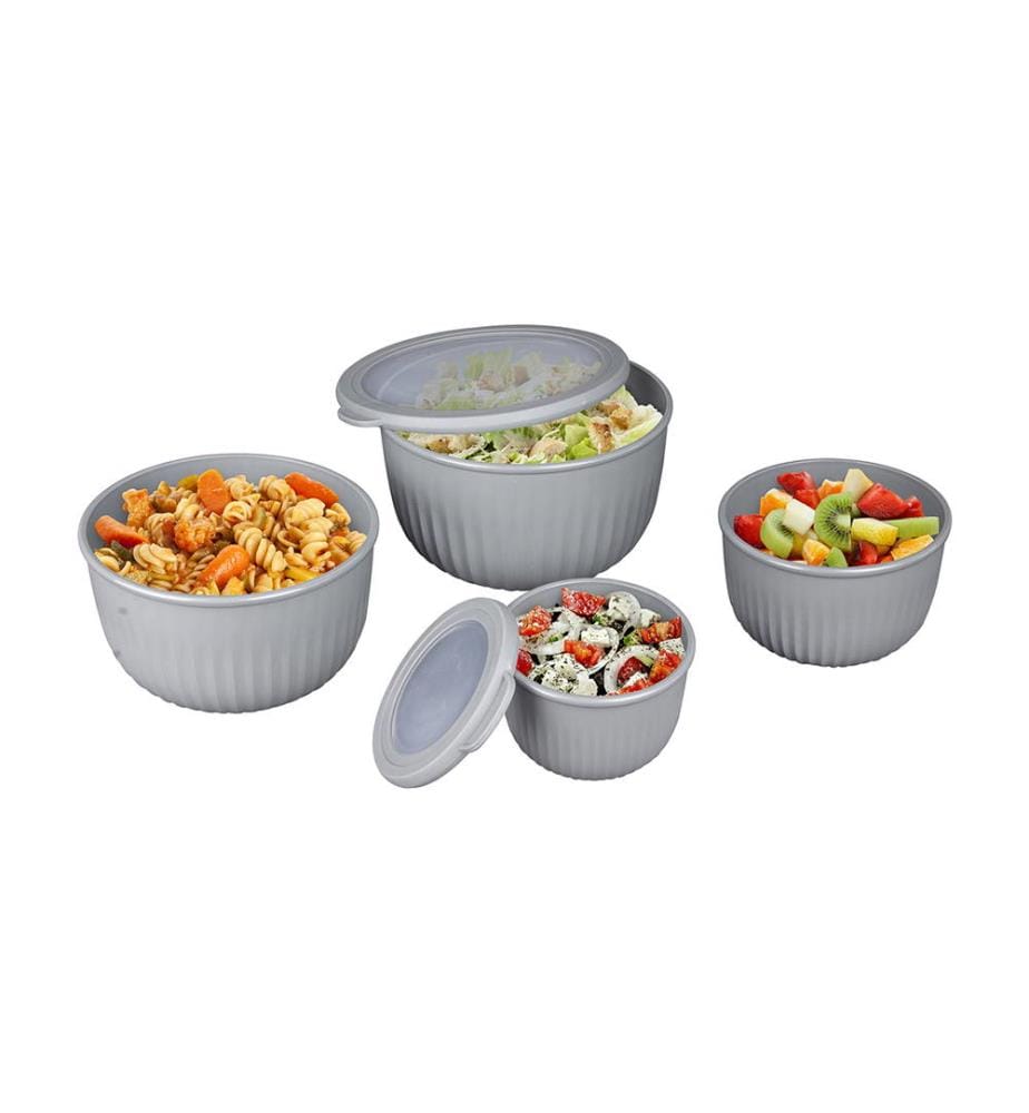 Set of 4 Storage Boxes - Grey | DeinDeal