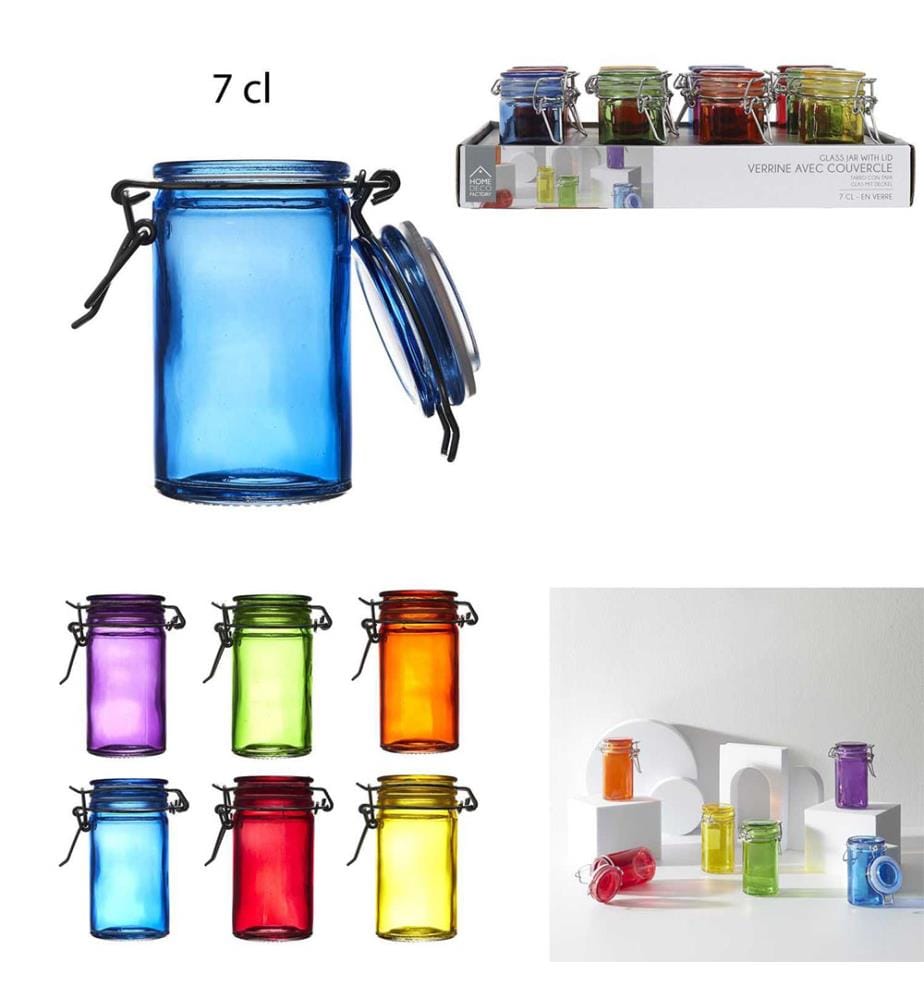 Set of 4 Colorful Verrines with 7cl Lid - Multic… | DeinDeal