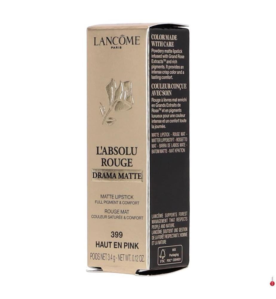 Lippenstift L'Absolu Rouge Drama Matte #399 Haut Enpink - 3,4 Gr.
