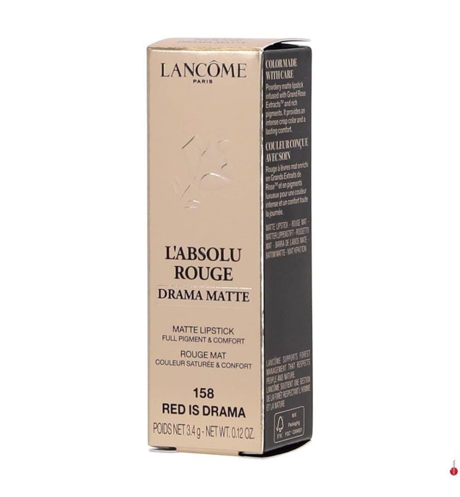 Lipstick L'Absolu Rouge Drama Matte #158 Red is Drama - 3.4 gr