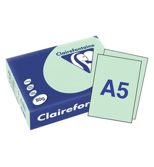 CLAIREFONTAINE - Kopierpapier Trophée A5, Hellgrün, 80 gm2, 500 Blatt