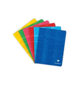 CLAIREFONTAINE - Cahier d'école 48 feuilles, 17 x 22 cm, quadrillé, assorti, 10 Pièce/s