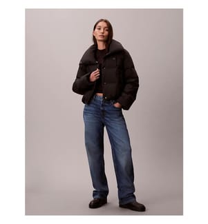 Kurze Daunenjacke – Schwarz
