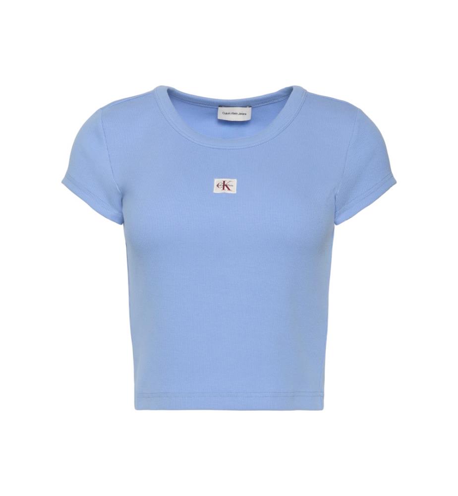T-Shirt gewebtes Monogramm-Logo Slim - C32