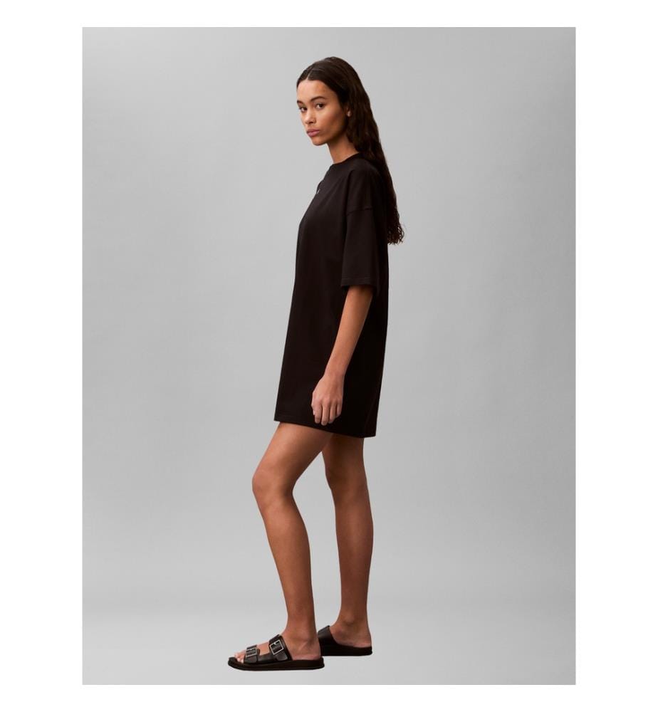 Oversize T-Shirt Kleid - Schwarz