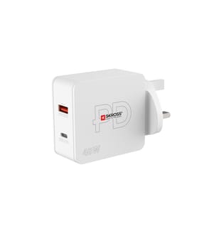 SKROSS - USB-Wandladegerät Multipower 2 Pro+, UK, 48 W, Weiss
