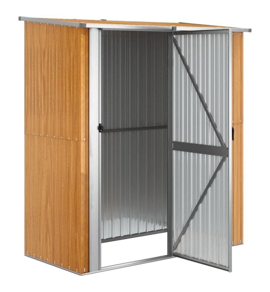 Abri de jardin 180,5x97x209,5 cm acier galvanisé aspect bois