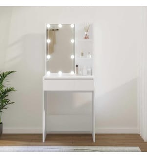 Coiffeuse avec LED blanc 60x40x140 cm
