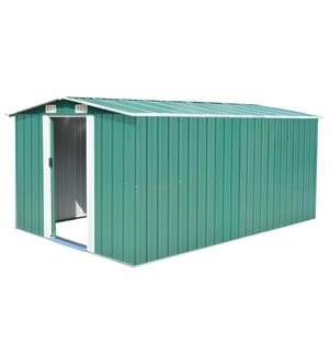 Gerätehaus 257x392x181 cm Metall Grün