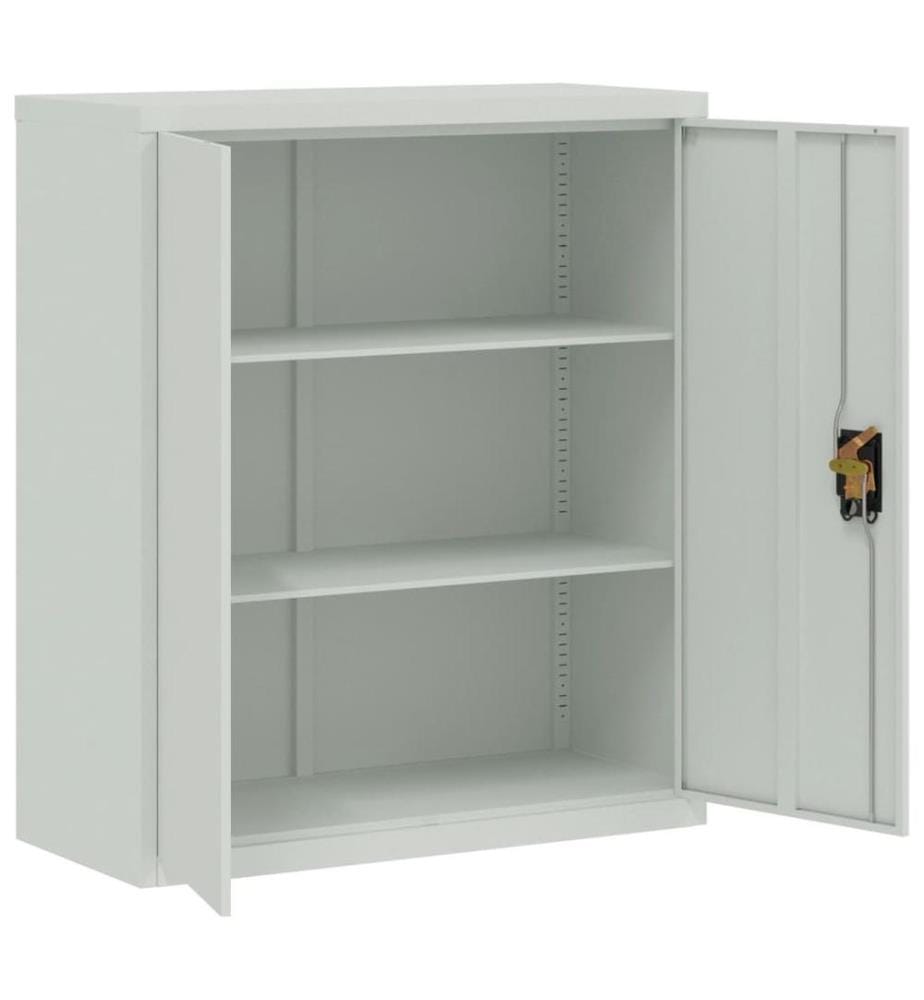 Aktenschrank Hellgrau 90x40x105 cm Stahl