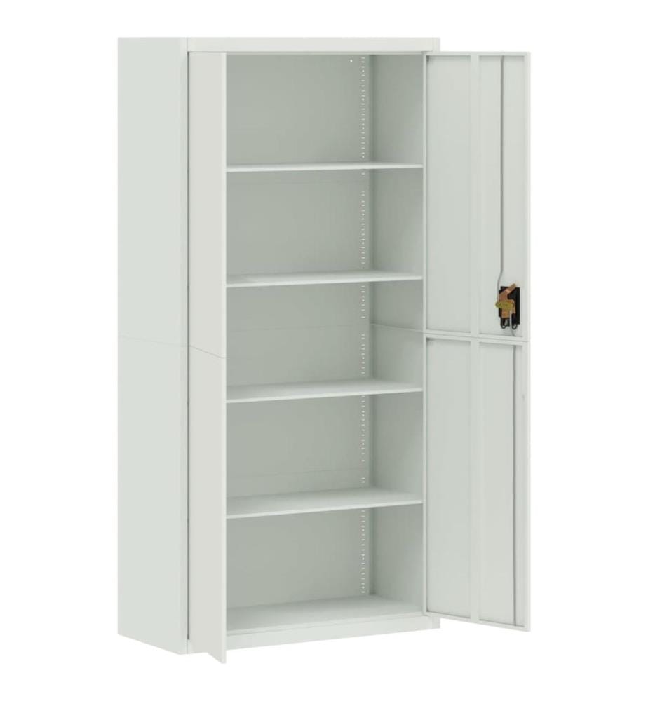 Aktenschrank Hellgrau 90x40x180 cm Stahl
