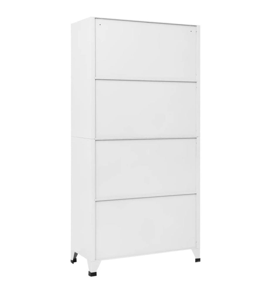 Schliessfachschrank Weiss 90x40x180 cm Stahl