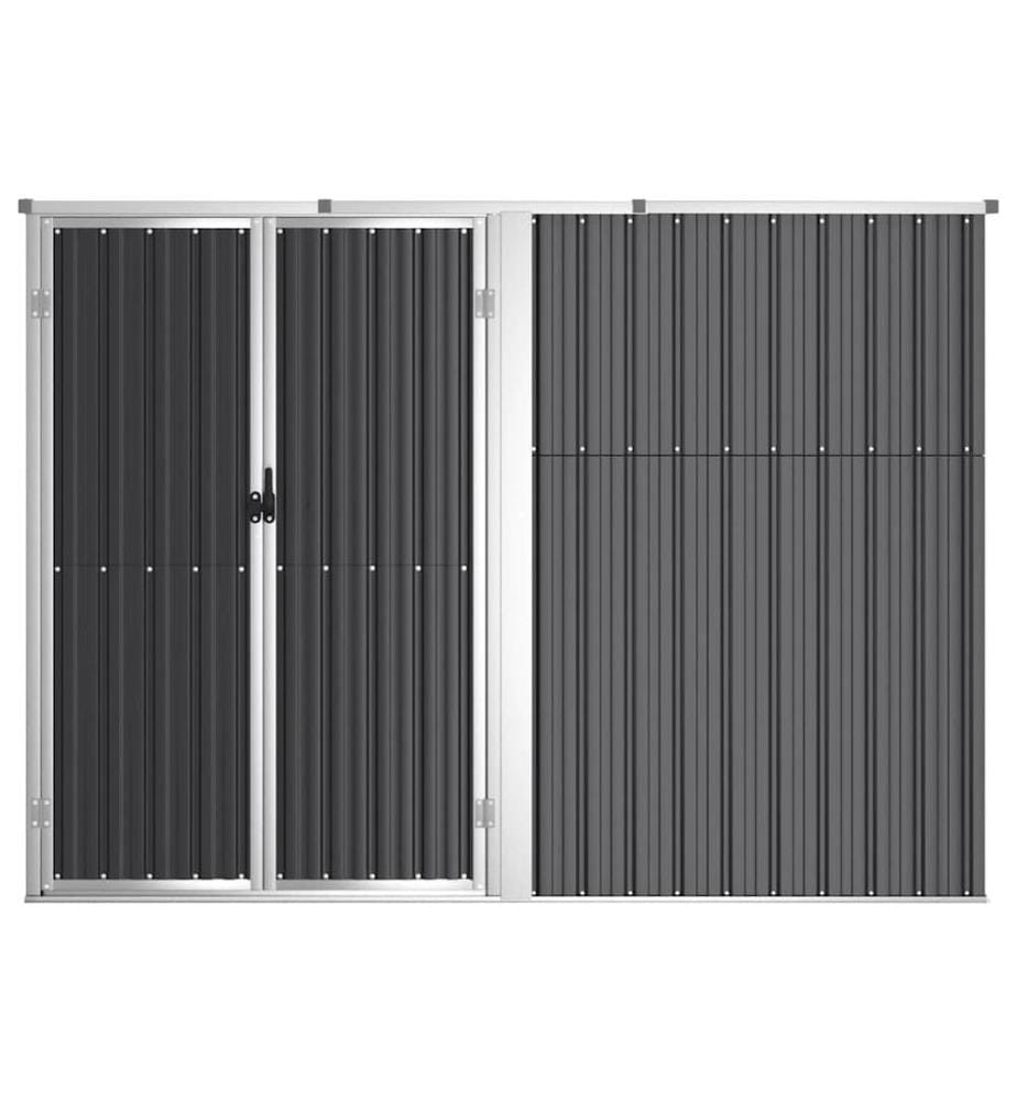 Gerätehaus Anthrazit 225x89x161 cm Verzinkter Stahl