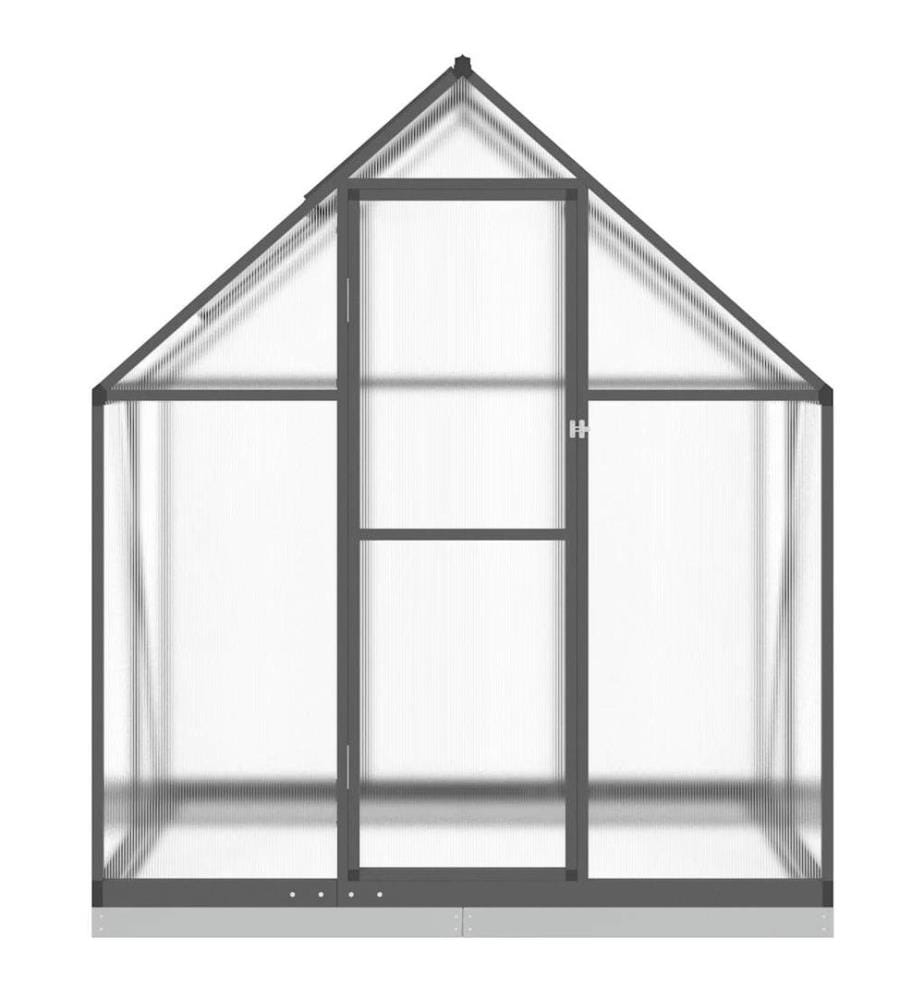 Gewächshaus mit Fundamentrahmen Anthrazit 169x114x202 cm Alu