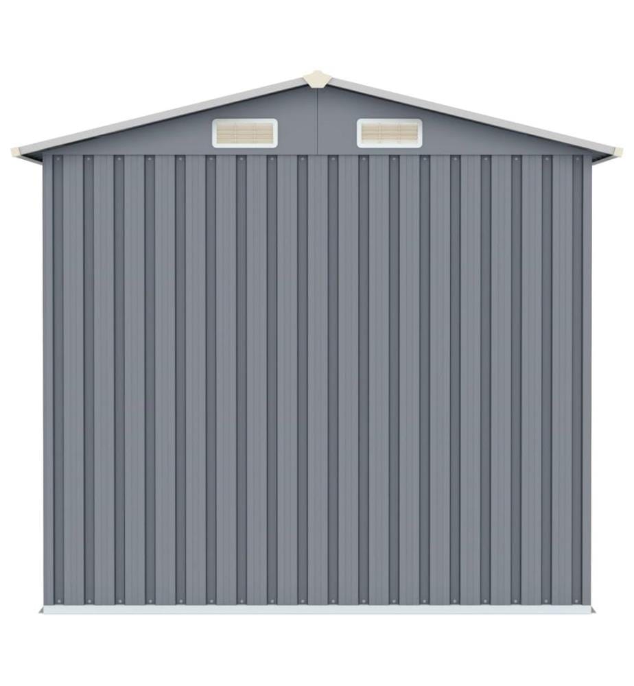 Gerätehaus Grau 205x129x183 cm Verzinkter Stahl