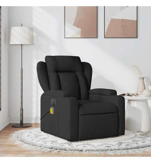 Massagesessel Schwarz Stoff