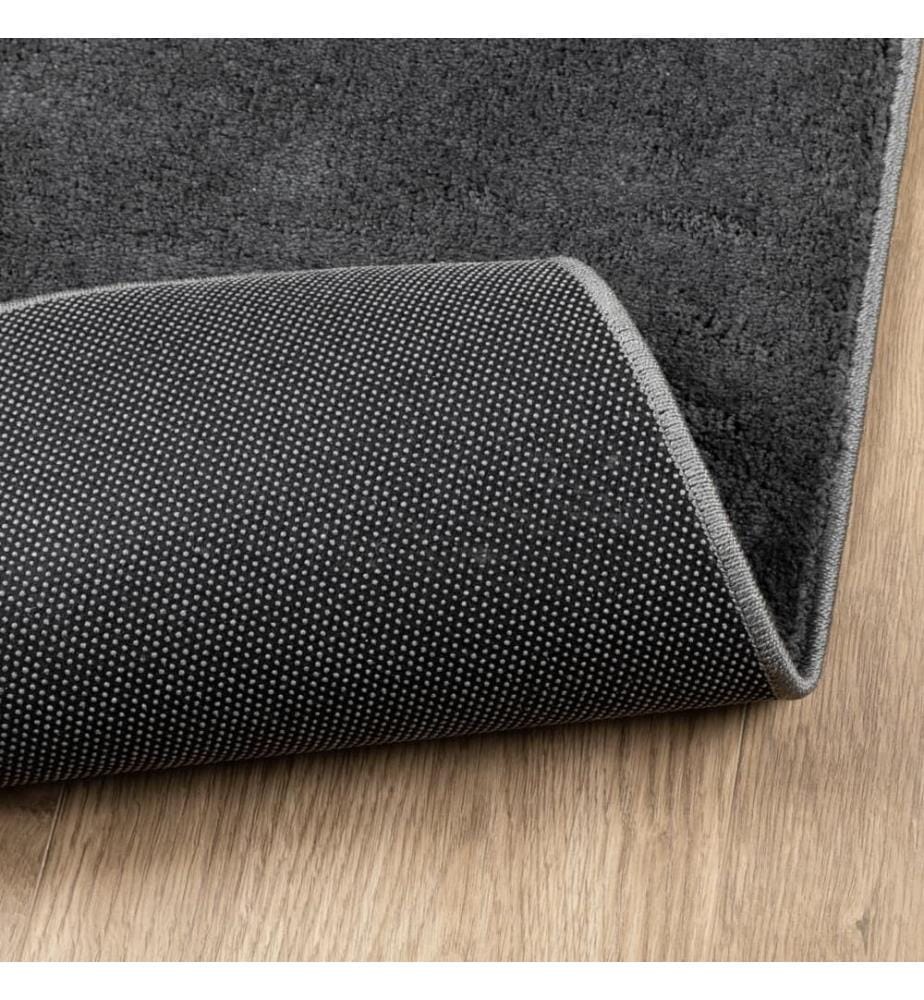 Teppich OVIEDO Kurzflor Anthrazit 200x200 cm