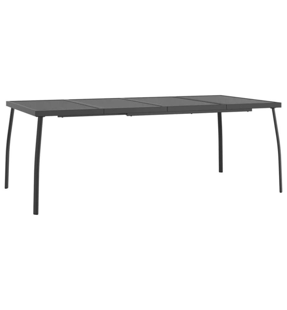 Gartentisch Anthrazit 200x100x72 cm Stahlgitter