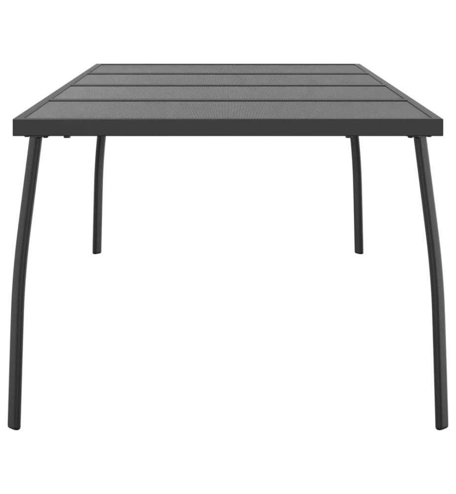 Gartentisch Anthrazit 200x100x72 cm Stahlgitter