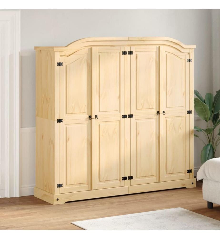 Garde-robe Corona 194x52x186 cm bois de pin massif